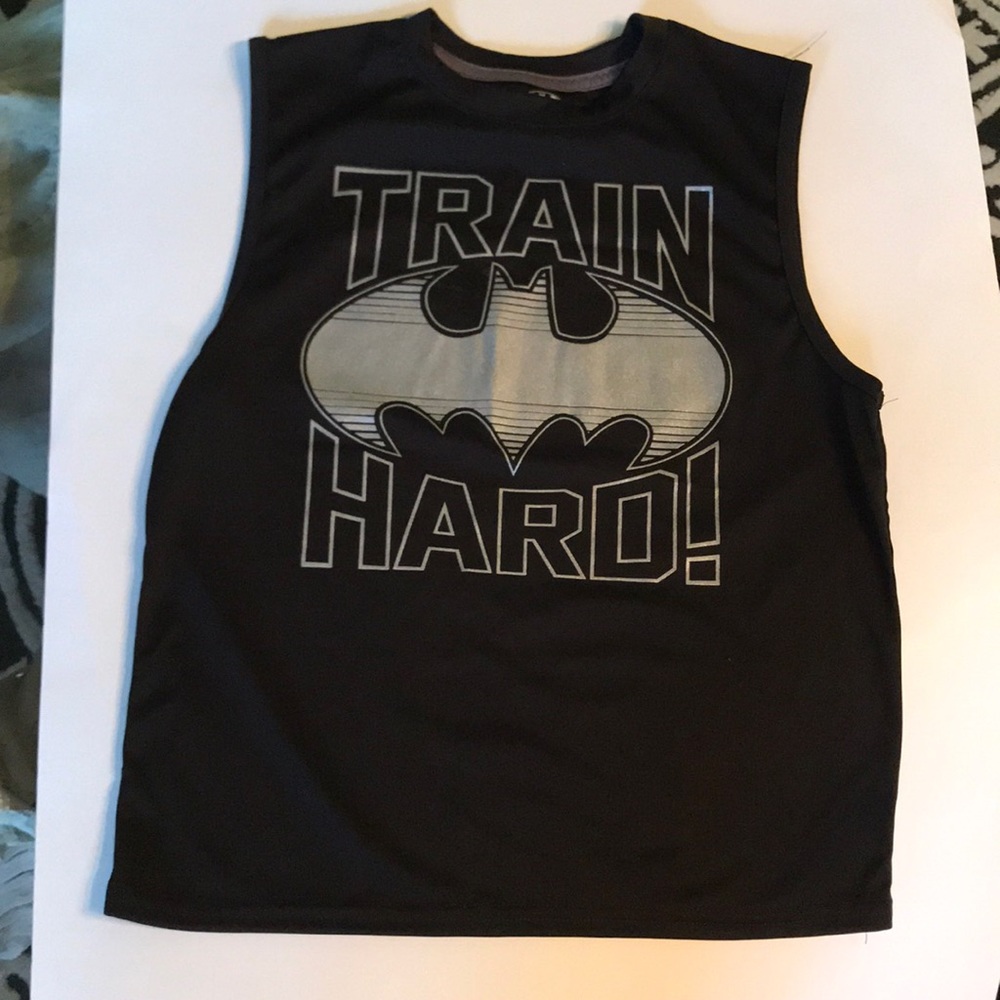 Batman Train Hard Muscle t-shirt tee M workout top